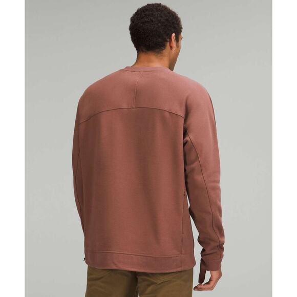 Lululemon Men's Brown French Terry Oversized Crewneck Sweatshirt Cinchable Hem M - Picture 12 of 13